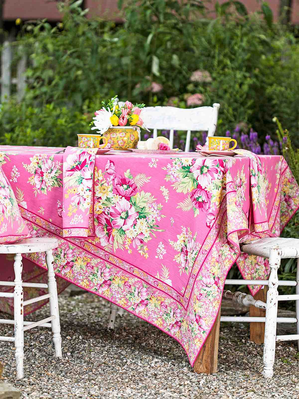 April Cornell 60x90\" Tablecloth | Charming Pink