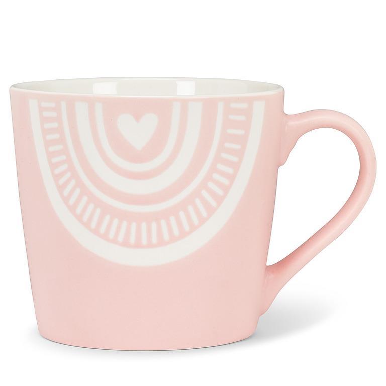 Bone China Mug | Boho Arch with Heart