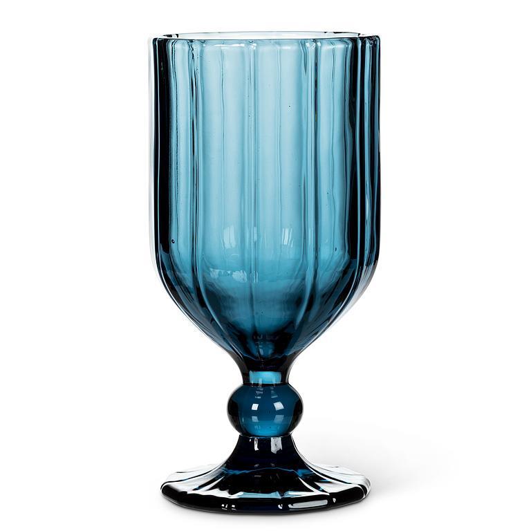 Panel Goblet | Wine Glass | Blue