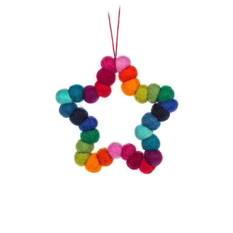 Pompom Star Ornament