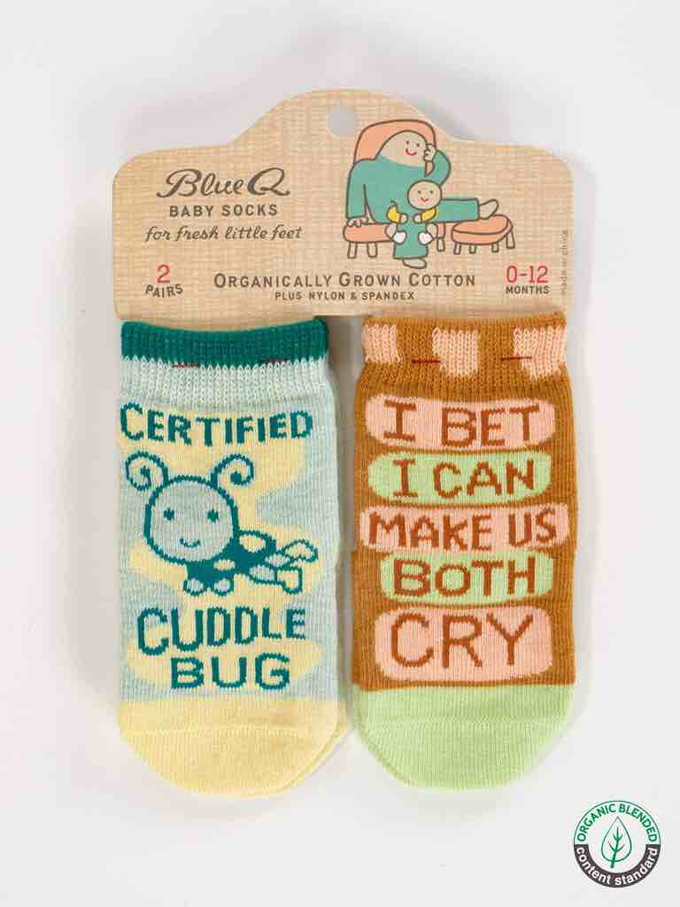 Blue Q Baby Socks | 2 Pair | Cuddle Bug