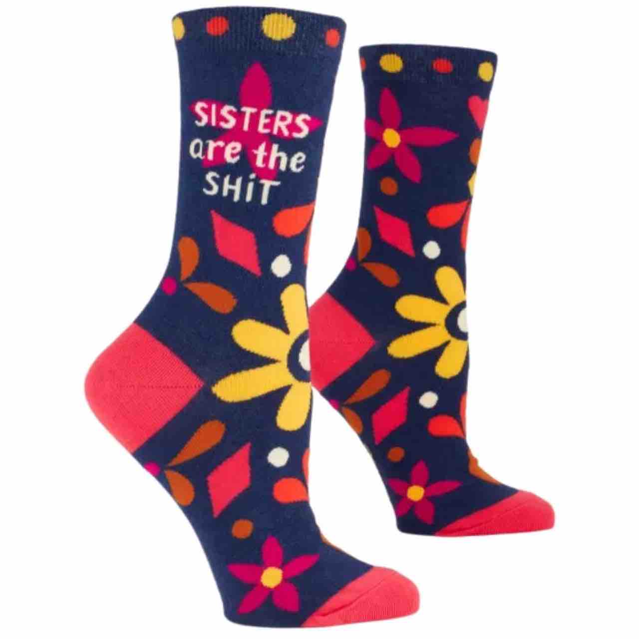 Blue Q Women's Crew Socks | Sisters Are The Sh