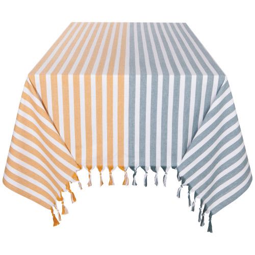 Table Cloth 60x90\" | Lagoon Ochre Caban Stripe