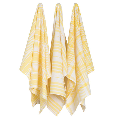 Jumbo Tea Towel Set of 3 | Lemon