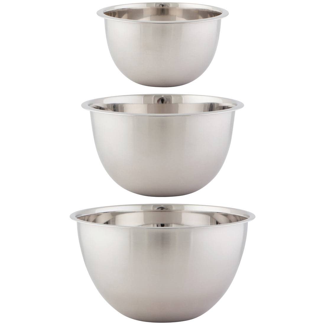 Stainless Steel Mixing Bowls | Set of 3 | Brushed