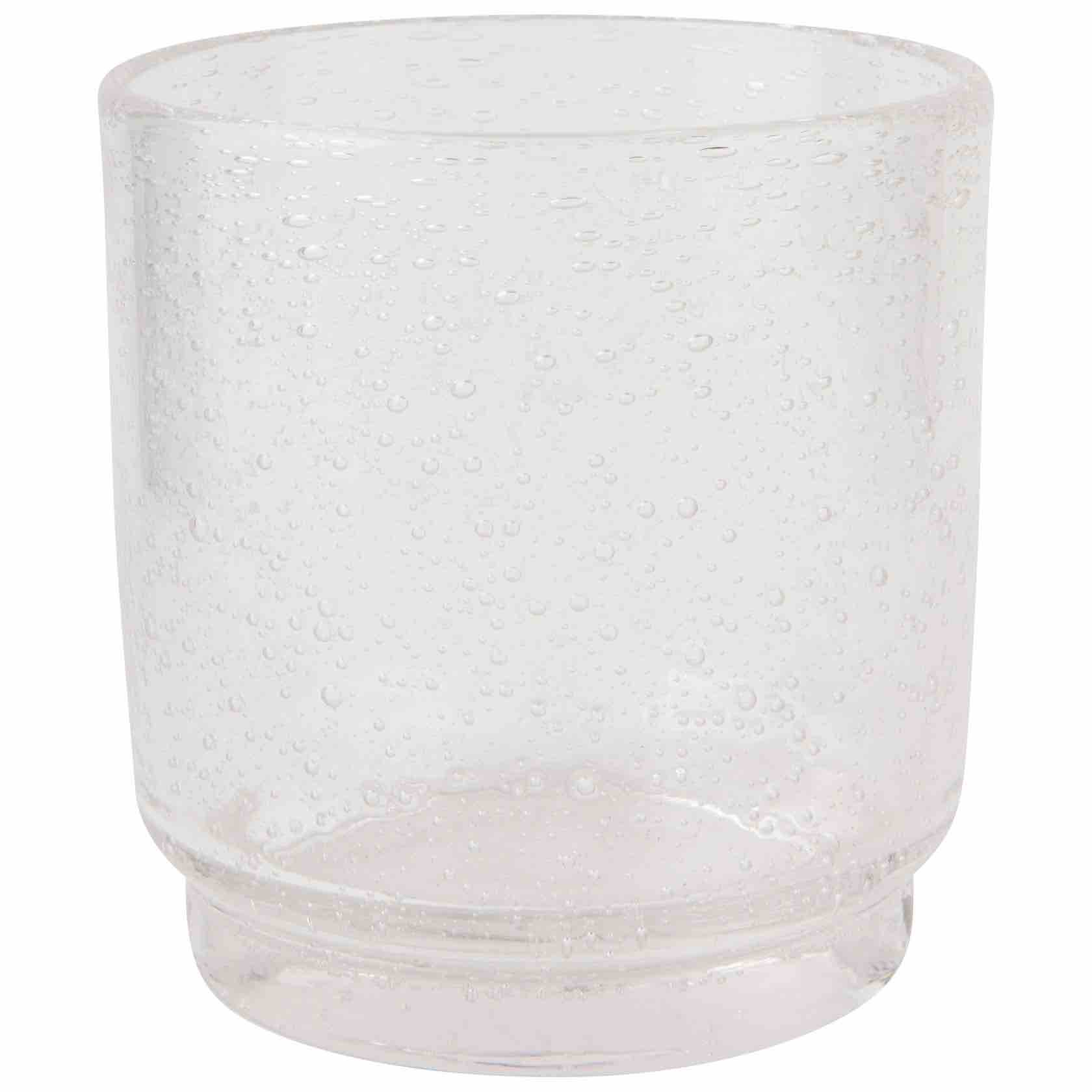 Bubbled Glass Tumblers | Set of 4 | 12oz Clear