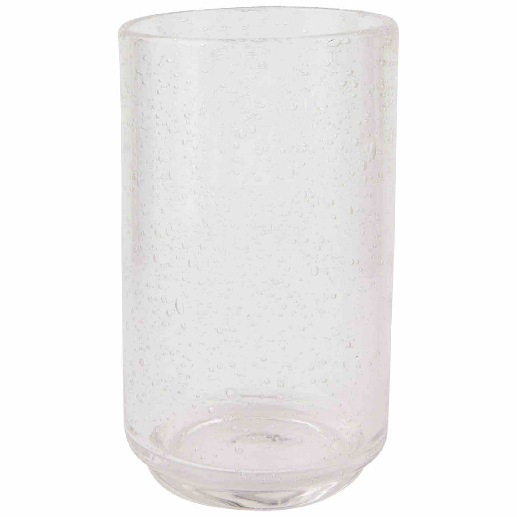 Bubbled Glass Tumblers | Set of 4 | 17oz Clear