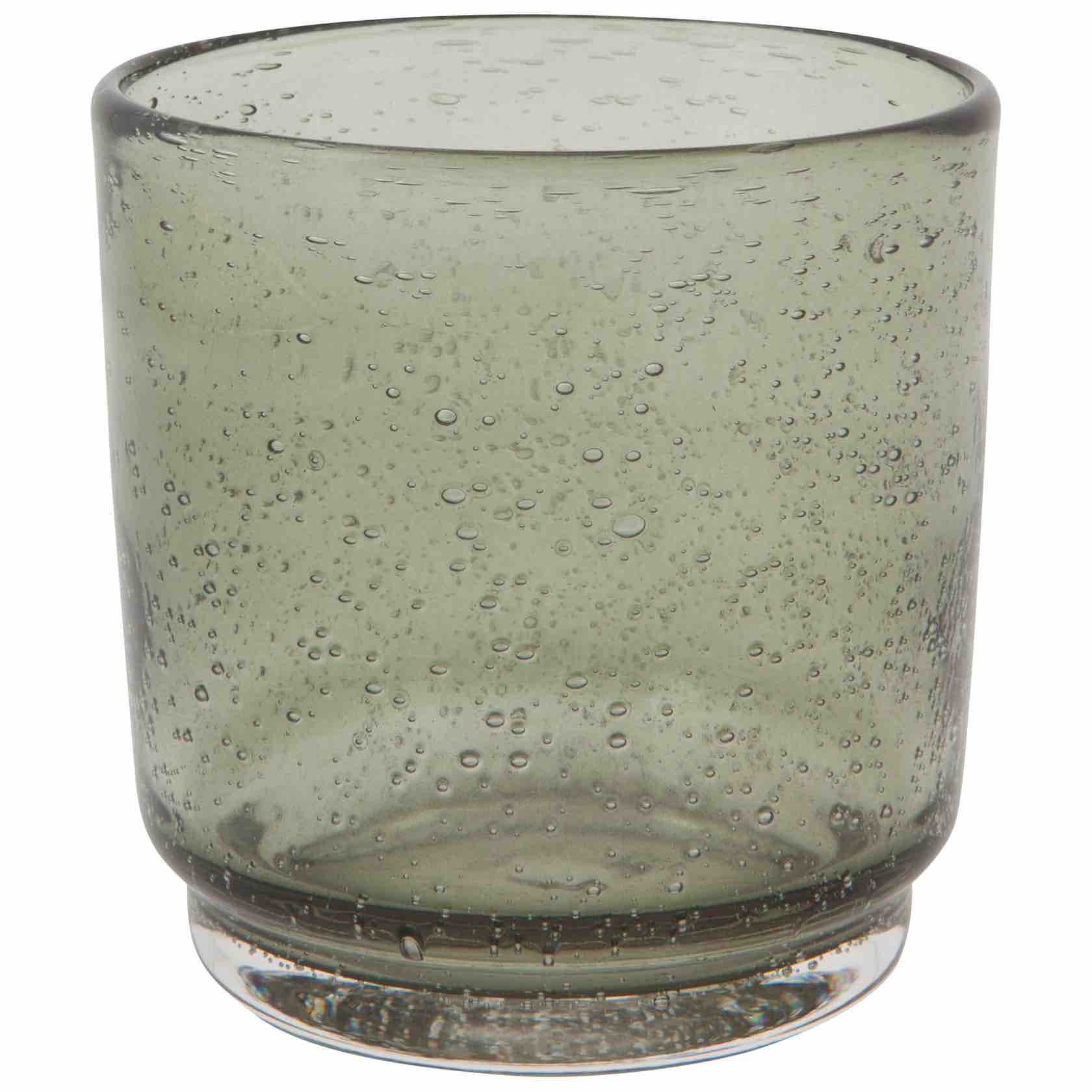 Bubbled Glass Tumblers | Set of 4 | 12oz Agave