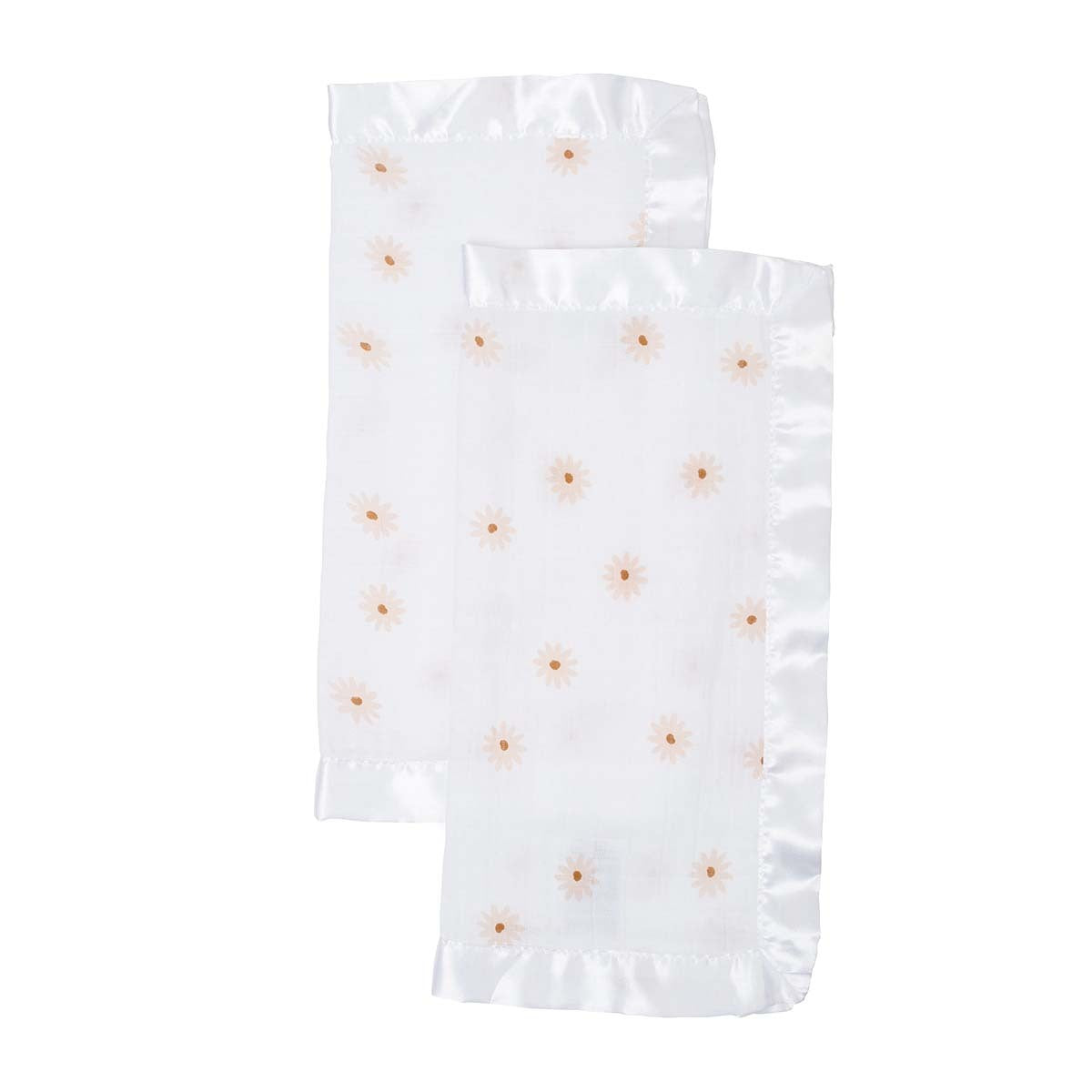 Lulujo Muslin Security Blankets | Set of 2 | Daisies