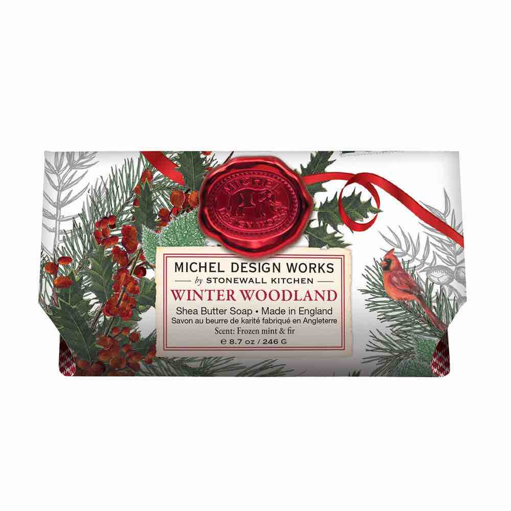 Michel Design Works Large Bath Soap Bar | Winter Woodland