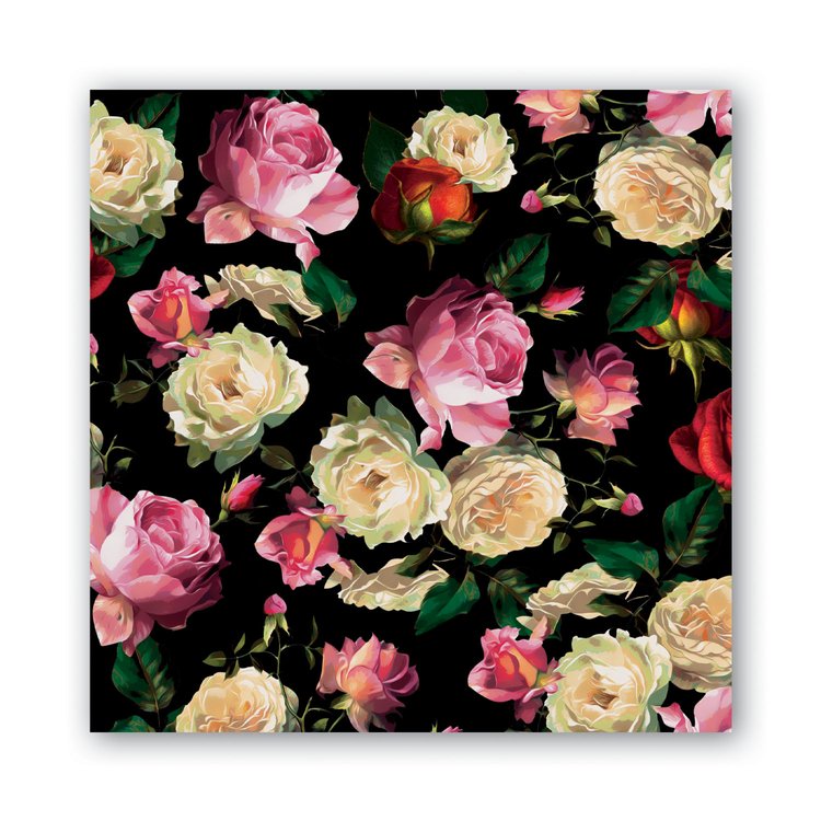 Michel Design Cocktail Napkins | Midnight Rose