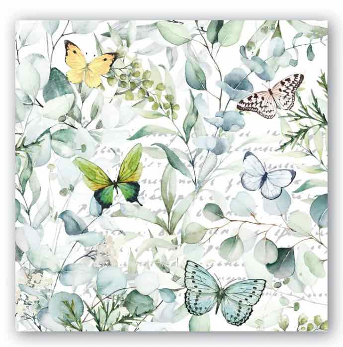 Michel Design Luncheon Napkins | Butterfly Fields