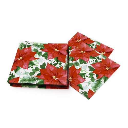 Christmas Napkins | Luncheon 20pk | Floral Christmas