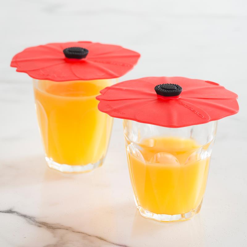 Poppy Silicone Drink Covers/X-Small Lids | Set of 2