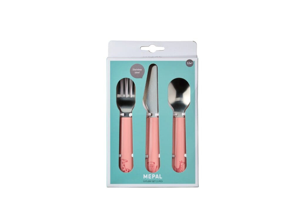 Rosti MIO Childrens Cutlery | Set of 3 | Deep Pink