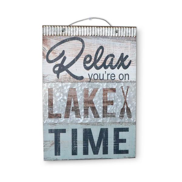 Wall Sign | Relax You\'re on Lake Time