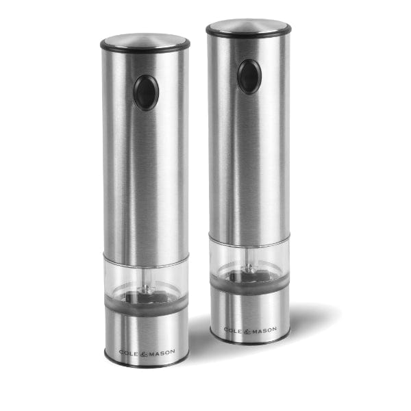 Cole & Mason BATTERSEA Electric Salt & Pepper Mill Set | 22cm